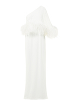 Alder Feather Cape Gown